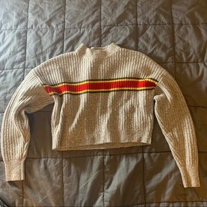 S FOREVER21 CROPPED GREY SWEATER